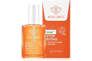 Modelones Vernis Stop Ongles Rongés 15ML, Vernis amer Anti Ronge Ongle, Transparent Vernis à Ongles Anti Rongement pour éviter de se Ronger les Ongles pour Enfant dès 3 ans et Adultes