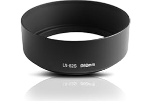 Ares Foto® 62mm Ø Metall Sonnenblende Gegenlichtblende Streulichtblende Lens Hood. CNC-gefrästes Aluminium. Zum Aufschrauben auf Objektiv-Filtergewinde. Für Canon Sony Nikon Tamron Sigma Olympus Fujifilm Pentax