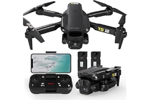 Toladrone Dron con Camara, FPV Drone para Principiantes Mini Drones para Niños con Cámara ESC 90, Posicionamiento Óptico del Flujo, Quadcopter RC para Adultos TD12