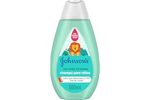 Johnson's Baby Champú No Más Tirones para Niños y Bebés, Deja el Cabello Suave y Manejable, Desenreda Cabello Largo o Rizado, 500 ml