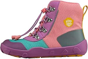Affenzahn Winterstiefel Vegan Discovy warm gefüttert, wasserfest mit Schnürsenkel und Reißverschluss, Größe 21-32