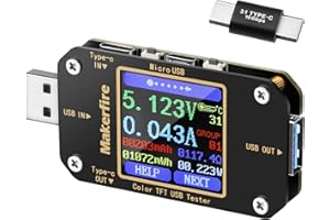 INNOVATEKING-EU Tester napięcia USB tester multimetr typ C woltomierz PD amperomierz cyfrowy miernik mocy kolorowy wyświetlacz napięcia prądu wielofunkcyjny