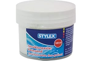 Stylex 28601 - Pasta strutturale fine, barattolo da 100 ml, asciuga bianco opaco e coprente, può essere colorata o dipinta per effetti in rilievo