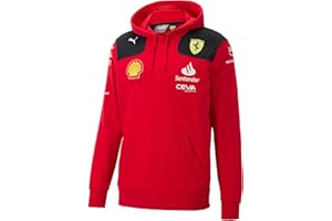PUMA Scuderia Ferrari - Felpa con Cappuccio della Squadra 2023 - Rosso - Uomo - Taglia: XXL