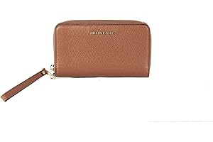 Michael Kors Jet Set Travel Large Flat Multifunction Phone Case Wristlet Pebble Leather
