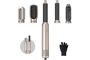 LANBOO Air Wrap Hair Styer, Hair Styler 5 in 1, Magic Hairstyler, 1000W Hair Dryer Brush for Hair Styling, Hot Air Brush for Volumizing, Hair Wrap Dryer Set with Detachable Heads Comb