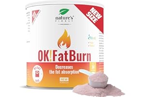 ‎NATURE'S FINEST BY NUTRISSLIM Nature's Finest by Nutrisslim OK!FatBurn mit ID-alG™ & L-Carnitin - Effektiver Kohlenhydratblocker & Fettverbrenner für Gewichtsmanagement - Mit L-Tyrosin & Vitamin C - 150 g fur 15 tage - Vegan