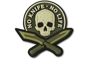 M-Tac Morale Patches No Knife No Life PVC 3D Military Tactical (Olive)