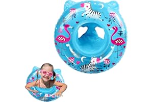 ARTGUTS Inflatable Baby Swimming Rings, Swimming Aid Ring, Swimming Seat Children with Cartoon Print, Swimming Seat for Children, Baby Float Inflatable Swimming Hoop Toddler