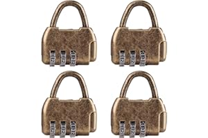 HRASY Lot de 4 mini cadenas à combinaison rétro pour journal intime cadenas à combinaison vintage