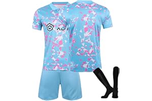 GÉNÉRIQUE Maillot de Foot n°10 Enfant Homme 23/24 Nouveaux Maillots Home/Away Soccer Jersey Ensemble Football Garçon Vêtement Sport Tshirt, Shorts et Chaussettes Set