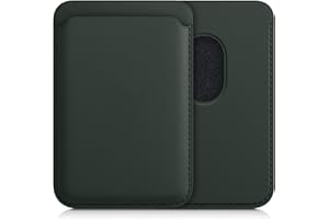 kwmobile Tarjetero Compatible con Apple iPhone 15/14 / 13/12 Series - Portatarjetas magnético Compatible con MagSafe de Cuero sintético - Negro
