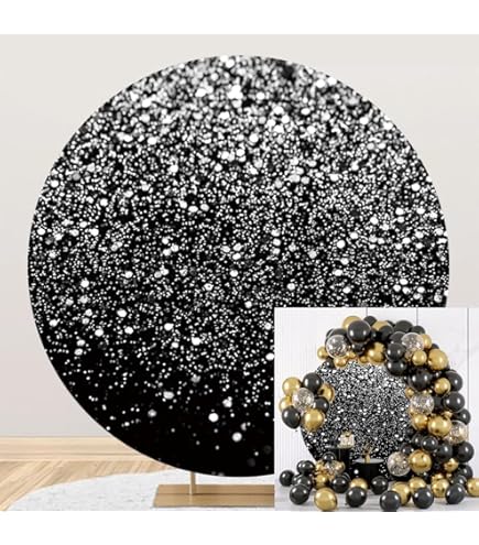 Sfondo Fotografico Rotondo Argento 2m - Per Matrimoni E Feste, Poliestere - Foto 7