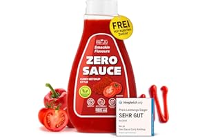 ‎HE-JU He-Ju Zero Sauce Curry Ketchup, 1x 425ml Light Sauce, ohne Fett und ohne Zuckerzusatz, vegan und glutenfrei, Keto Diät geeignet (425 ml (1er Pack), Curry Ketchup Style)