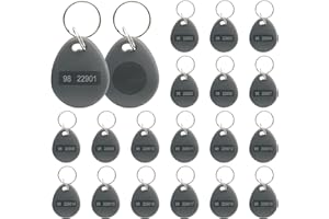 YWNYT 50 Stück 26-Bit Proximity Schlüsselanhänger, 125 kHz Weigand Prox, Grau, Kabelgebunden, Näherungsschlüsselanhänger, Sicherheitssystem