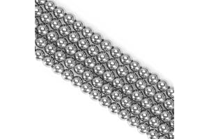 OUUBUUY Perle Pierre Naturelle,45 pièces 8mm Hématite Pierre Naturelle pour Bracelet,Perles pour Bracelet Bijoux