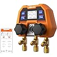 Elitech Digital Manifold Gauge, App Control Smart HVAC Gauges, Intelligent Manifold, OTA - Mechnical Manifold Terminator DMG-4B
