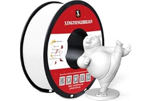 ACTIVEME Filamento per stampante 3D PETG+, filamento PETG+ 1,75 mm, precisione dimensionale +/- 0,02 mm, bobina da 1 kg di filamento per stampanti 3D,Bianco