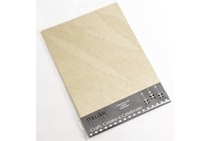 Italian Options 250GSM Non Shed Glitter Card Craft Paper 10 Sheets, A4 Size, Champagne