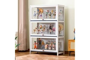 JFOZDM Vetrina Espositiva Per Collezionismo, Vetrina Multifunzionale in Vetro Antipolvere, Design Della Porta dell'armadio a Ribalta,Vetrinetta Espositiva per Uffici, Camere da Letto, Soggiorni
