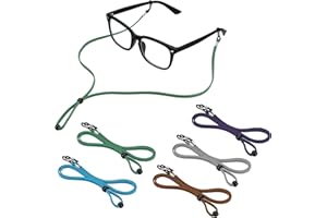 tao pipe 5 Piezas Correa Gafas Cuero, Correa para Gafas Deportivas Cadena para Anteojos Ajustable Cordn para Gafas,Cordn Clsico Multicolor,Correa Antideslizante para Gafas para Mujer Hombre nio