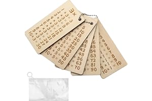 APOMOONS 1 X 1 Biglietti in Legno All'Inizio Dell'Anno Scolastico Tavola Delle Moltiplicazioni per Bambini E Bambine Imparare le Tabelline con Borsa Portaoggetti