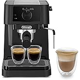 De'Longhi Stilosa EC 230.BK &ndash; Geleneksel Espresso S&uuml;zge&ccedil; Makinesi, Manuel S&uuml;t K&ouml;p&uuml;rt&uuml;c&uuml;l&uuml; Espresso Makinesi, Espresso Tozu, 1