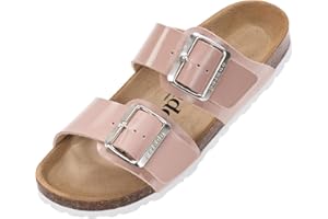 Palado Samos GS Women's Mules - Extra Comfortable Sandals - Fashionable Slippers with Natural Cork - Made in EU - Sandals with Sole Made of Finest Natural Leather