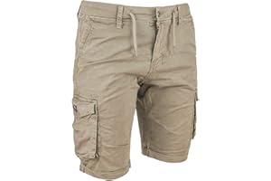 Evoga Jeans Pantaloni Corti Uomo Cargo Slim Fit Casual Denim