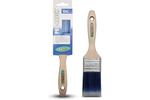 Axus Decor Pro small Paint Brush (Blue) - 2"/50mm - bristle brush for wall & ceiling paint, Synthetic Hair, Beavertail Handles, Rust-Resistant Stainless Steel, Compatible with Brushmate vapour boxes