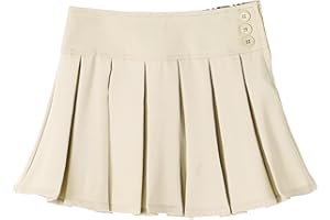 Bienzoe Niña Elástico Plisado Teflon Uniforme Escolar Danza Falda