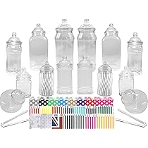 Petits Pots En Plastique Avec Couvercles - Pots à Bonbons 10 Pièces