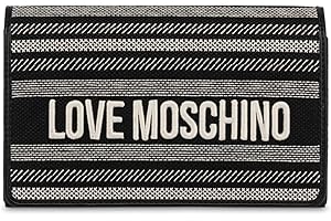 Love Moschino BORSA CANVAS NERO+PU NERO