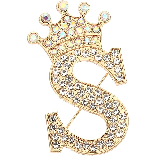 Spilla Iniziale, Spilla Con Lettera Da Donna Spilla A-Z 26 Lettere Di Design Personalizzate Spille Alla Moda Per Colletti (A