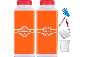 Epoxidharz mit Härter, GFK Reparatur Set für Boot, Auto, Modellbau, Fahrzeugbau - 0,9KG inklusive Rovinggewebe Glasgewebe 80g/qm - BEKATEQ BK-170EP