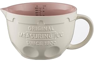Mason Cash Jarra medidora de cocina 2008.185 de Innovative Kitchen, de cerámica, color blanco apagado, 20 x 10,5 x 15,5 cm