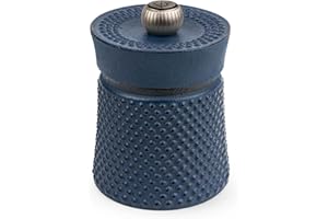 PEUGEOT - Bali 8 cm Pepper Mill - Classic Grind System - Cast Iron - Lifetime Guaranteed Mechanism - Made in France - Blue Colour