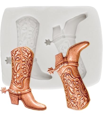 Cowboy Boot & Hat Lollipop / Chocolate Candy Mold #3342 - Clear Plastic, Made In USA, By Candy Molds N More 4 thumbnail image