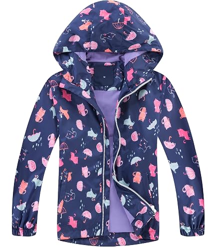 WP Weather Proof Women's Casual Lightweight Hooded Rain Jacket (Black