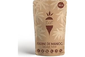 Ruut Farine de Manioc 100% Naturelle – Farine sans Gluten – Paléo, Végétalien – Cuisson sans Noix ni Céréales – Convient au Protocole AIP – Faible en FodMap – Substitut farine sans Additifs (500 g)