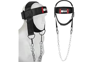 Stealth Sports Kopftrainer mit Verstellbaren Kinn & Kopfgurten, Neopren Gepolsterter Nackentrainer für Krafttraining, Nackentraining - Kopfgeschirr Gewichtheben, Kampfsport, Erholung Verletzungen