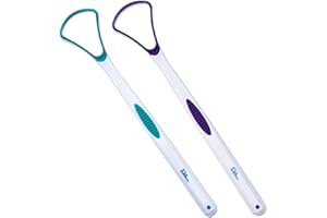 DENTAL AESTHETICS Środek do czyszczenia języka ~ miękka i delikatna głowica silikonowa (zestaw 2 szt.) (kolor fioletowy i zielony)