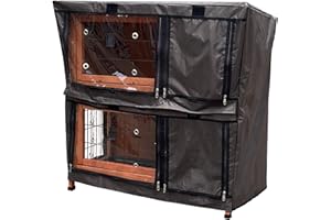 BUNNY BUSINESS 2-Tier Double Decker Rabbit/Guinea Pig Hutch with Sliding Trays and opening roof, Rabbit hutches and Runs (COVER ONLY)