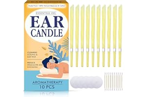 INDIMIZATION Ohrenkerzen, 16 Stück ohrenkerzen zur reinigung ohrenschmalz, inkl. 8 Schutzscheiben, hohle Kegelkerzen für Entspannung und Gesundheit