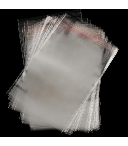 1000 C6 (120x162mm) Clear Cellophane Sticky Seal Bags - Packed By The CandyRushTM Charity - Approx 4x6" Cello Plastic Display Bag For Greetings Cards Crafts Display