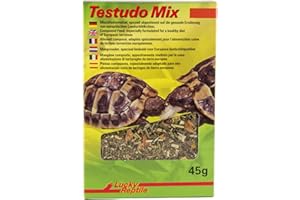 Lucky Reptile Testudo Mix 45g - Nourriture pour Tortues terrestres avec Fleurs séchées & Herbes - Riche en Fibres & minéraux - Nourriture pour Tortues terrestres européennes