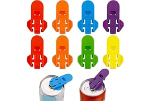 ALTcompluser 8 Stück Dosenverschluss Getränkedosen Verschluss Dosenöffner zum Öffnen von Getränken Ringöffner Getränke Dosendeckel Getränkedosendeckel Manueller Dosenöffner für Bier, Soda, Getränke