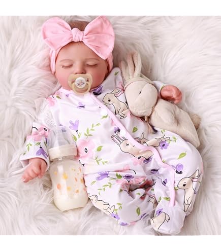 Anano Reborn pop, levensechte babypop, realistische kleine capillairen, 48 cm, siliconen babypop, ziet er echt uit en voelt echt uitziende poppen met kleding