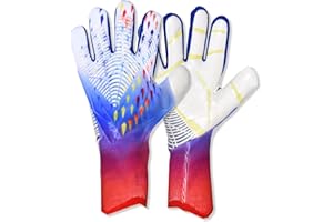 OLYSPM Guanti Portiere Bambino Guanti da Portiere Guanti da Calcio con Palmo in Lattice Antiscivolo,Guanti Calcio Traspiranti e Resistenti alle Abrasioni,Taglia 6/7/8/9/10