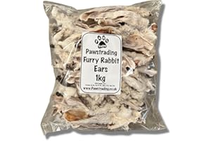 Furry Rabbit Hairy Ears - Natural Dog Chew - Pawstrading (1KG (50-80))